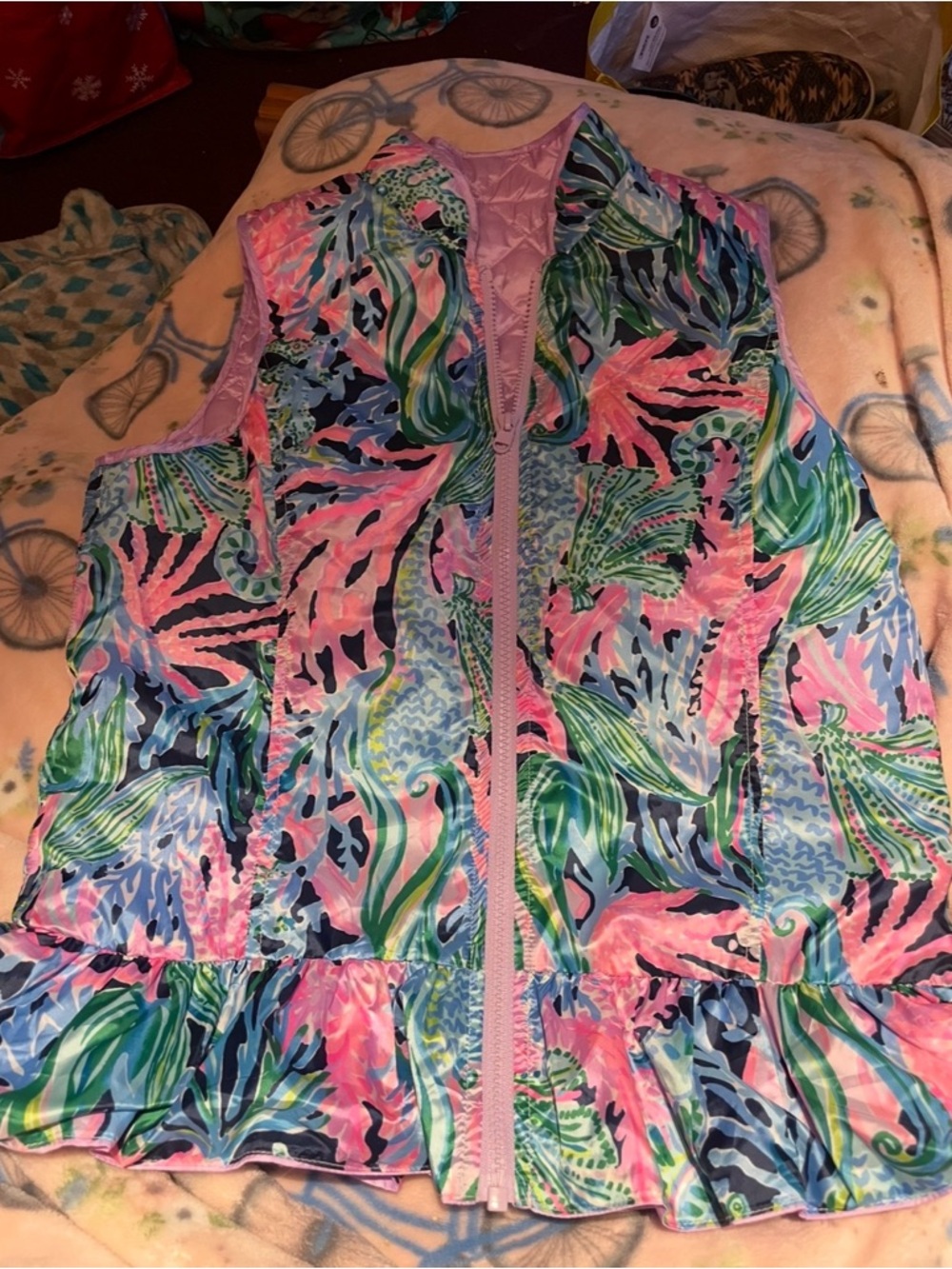 NWT Lilly Pulitzer Light Orchid Reversible Vest